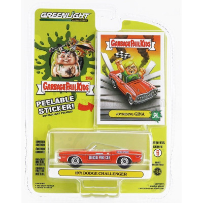 GREENLIGHT DODGE CHALLENGER CABRIOLET OFFICAL PACE CAR 55th INDIANAPOLIS 500 MILE RACE 1971 - RED 1/64