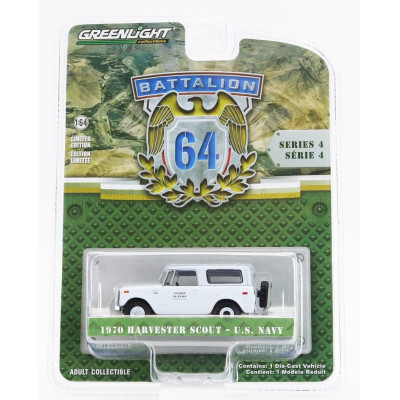 GREENLIGHT INTERNATIONAL HARVESTER SCOUT USA NAVY MILITARY 1970 - LIGHT BLUE 1/64