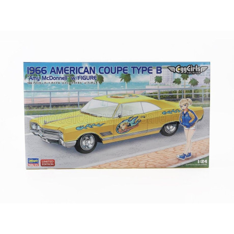 HASEGAWA PONTIAC AMERICAN COUPE TYPE B WITH AMY MCDONNELL FIGURE 1966 1/24