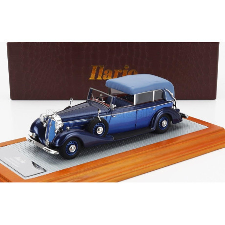 ILARIO MODEL HORCH 951A PULLMAN ORIGINAL CAR SEMICONVERTIBLE CABRIOLET CLOSED 1937 - 2 TONE BLUE 1/43