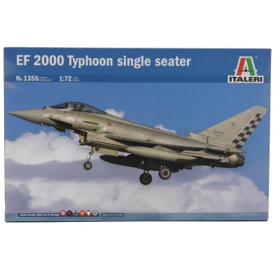 ITALERI EUROFIGHTER EF-2000 TYPHOON AIRPLANE SINGLE SEATER MILITARY 1994 1/72