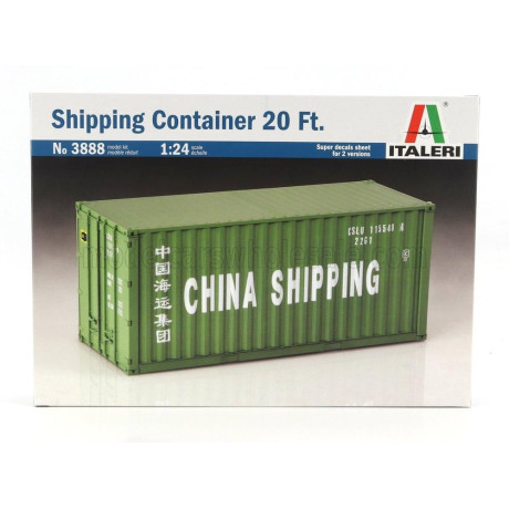 ITALERI ACCESSORIES CONTAINER 20' CHINA SHIPPING FOR TRAILER TRUCK 1/24