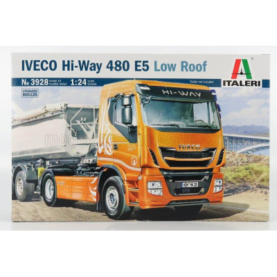 ITALERI IVECO FIAT STRALIS 480 EURO 6 HI-WAY TRACTOR TRUCK 2-ASSI 2016 1/24