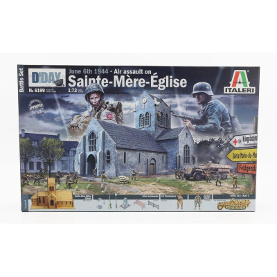 ITALERI ACCESSORIES WAR BATTLE SET SAINTE - MERE - EGLISE 1944 1/72