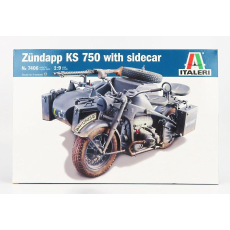 ITALERI ZUNDAPP KS750 WITH SIDECAR MILITARY 1941 1/9