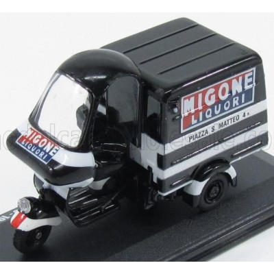 ITALERI PIAGGIO APE B150 VAN FURGONE PUBBLICITARIO MIGONE LIQUORI 1954 - BLACK WHITE 1/32