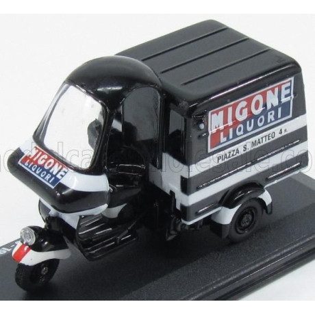 ITALERI PIAGGIO APE B150 VAN FURGONE PUBBLICITARIO MIGONE LIQUORI 1954 - BLACK WHITE 1/32