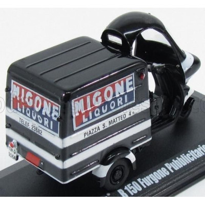 ITALERI PIAGGIO APE B150 VAN FURGONE PUBBLICITARIO MIGONE LIQUORI 1954 - BLACK WHITE 1/32