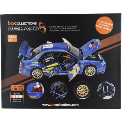 IXO MODELS SUBARU IMPREZA S9 WRC03 TEAM 555 SUBARU WRT N 7 RALLY MONTECARLO 2003 PETTER SOLBERG - PHIL MILLS - BLUE MET YELLOW 1