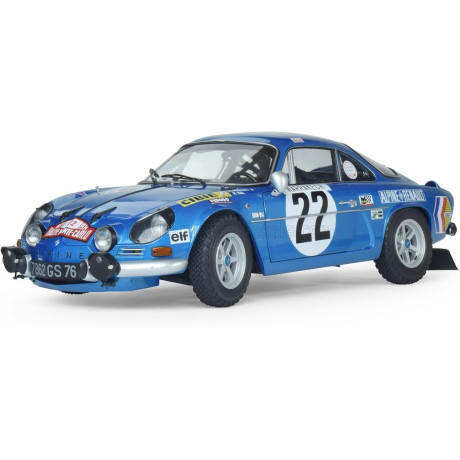 IXO MODELS RENAULT MODEL-KIT - ALPINE A110 1600S N 22 4th RALLY MONTECARLO 1971 JEAN CLAUDE ANDRUET - MICHEL VIAL - BLUE MET 1/8