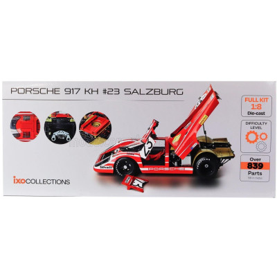 IXO MODELS PORSCHE 917K 4.9L TEAM SALZBURG N 23 WINNER 24h LE MANS 1970 HANS HERRMANN - RICHARD ATTWOOD - RED WHITE 1/8