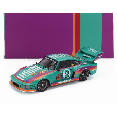 IXO MODELS PORSCHE 935/77A 930 TEAM VAILLANT KREMER N 2 2nd DRM ZOLDER 1978 BOB WOLLEK - LIGHT GREEN 1/43