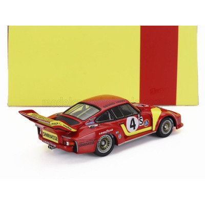 IXO MODELS PORSCHE 935/77A 930 TEAM GELO RACING N 4 6h SILVERSTONE 1978 KLAUS LUDWIG - HANS HEYER - RED YELLOW 1/43