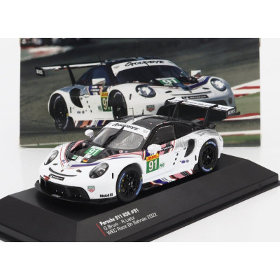 IXO MODELS PORSCHE 911 RSR-19 GOODBYE TEAM PORSCHE GT N 91 LAST RACE WEC 8h BAHRAIN 2022 GIANMARIA BRUNI - RICHARD LIETZ - WHITE