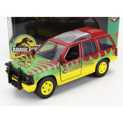 JADA FORD USA EXPLORER JURASSIC PARK 1995 - RED GREEN YELLOW 1/32