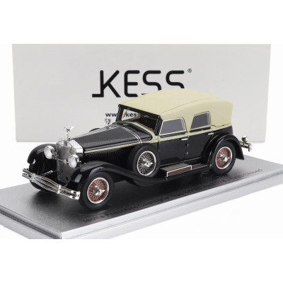 KESS MODEL ISOTTA FRASCHINI TIPO 8A SS CASTAGNA ch.1578 CABRIOLET CLOSED 1930 - BLACK BEIGE 1/43