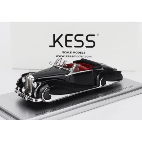 KESS MODEL BENTLEY MK VI sn.B25071 FRANAY DROPHEAD COUPE CABRIOLET OPEN 1947 - BLACK 1/43