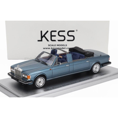KESS MODEL ROLLS ROYCE SILVER SPUR LANDAULETTE SEMICOVERTIBLE OPEN 1987 - BLUE MET BLACK 1/43