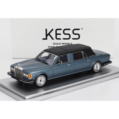 KESS MODEL ROLLS ROYCE SILVER SPUR LANDAULETTE SEMICOVERTIBLE CLOSED 1987 - BLUE MET BLACK 1/43