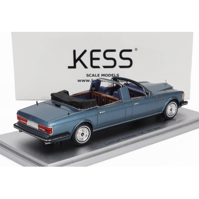 KESS MODEL ROLLS ROYCE SILVER SPUR LANDAULETTE SEMICOVERTIBLE OPEN 1987 - BLUE MET BLACK 1/43