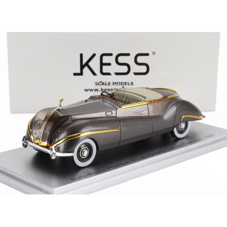KESS MODEL ROLLS ROYCE PHANTOM III LABOURDETTE VUTOTAL CABRIOLET OPEN 1947 - GREY GOLD MET 1/43