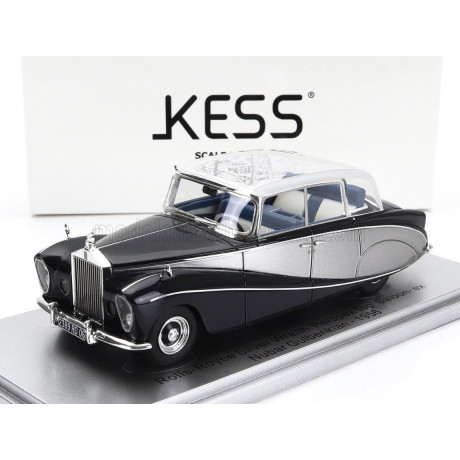 KESS MODEL ROLLS ROYCE SILVER WRAITH PERSPEX TOP SALOON 1956 - EX NUBAR GULBENKIAN - BLUE SILVER 1/43