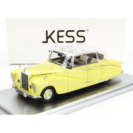 KESS MODEL ROLLS ROYCE SILVER WRAITH PERSPEX TOP SALOON 1956 - COLOUR MADE IN 1968 - YELLOW 1/43