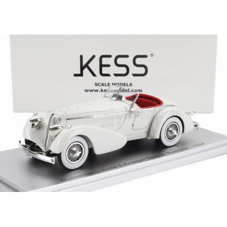 KESS MODEL DUESENBERG MODEL A KRUEGER SPECIAL ROADSTER OPEN 1934 - LIGHT GREY 1/43