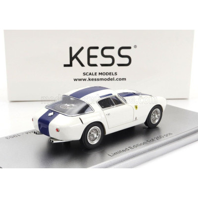 KESS MODEL FERRARI 250MM sn0312MM BERLINETTA PININFARINA 1953 - WHITE BLUE 1/43