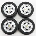 KK SCALE ACCESSORIES FERRARI 328GTS/GTB 4X WHEELS AND TYRE SET 1985 - BLACK 1/18