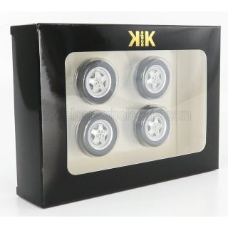 KK SCALE ACCESSORIES FERRARI 328GTS/GTB 4X WHEELS AND TYRE SET 1985 - BLACK 1/18
