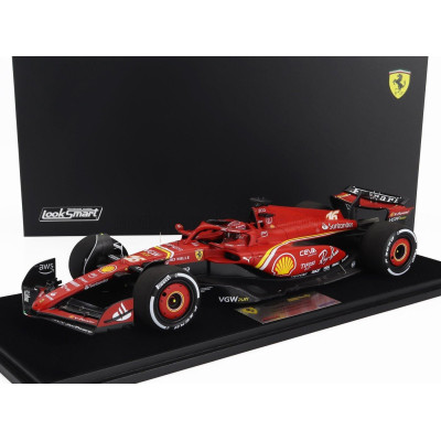 LOOKSMART FERRARI F1  SF-24 TEAM SCUDERIA FERRARI N 16 3rd SAUDI ARABIA GP 2024 CHARLES LECLERC - CON VETRINA - WITH SHOWCASE -
