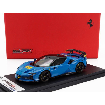 LOOKSMART FERRARI SF90 XX STRADALE 2024 - AZZURRO DINO - LIGHT BLUE BLACK YELLOW 1/43