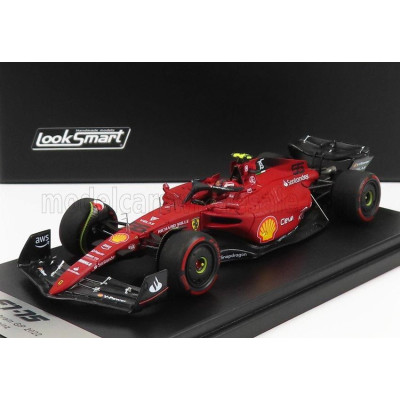 LOOKSMART FERRARI F1-75 TEAM SCUDERIA FERRARI N 55 2nd BAHRAIN GP 2022 CARLOS SAINZ - RED 1/43