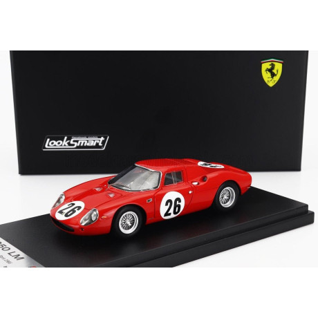 LOOKSMART FERRARI 250LM COUPE N 26 1000km PARIS 1966 DAVID PIPER - MIKE PARKES - RED 1/43