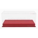 LUXBOX VETRINA DISPLAY BOX BASE IN ECOPELLE ROSSA - SYNTHETIC LEATHER BASE RED - Lungh.LENGHT 16.5 cm  X Largh.WIDTH 7.4 cm X Al
