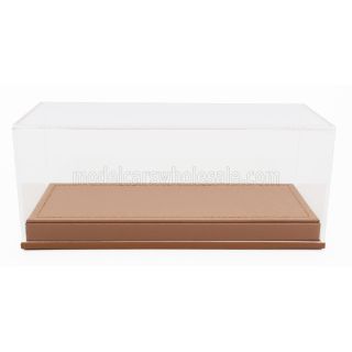 LUXBOX VETRINA DISPLAY BOX BASE IN ECOPELLE BEIGE - SYNTHETIC LEATHER BASE BEIGE - Lungh.LENGHT 16.5 cm  X Largh.WIDTH 7.4 cm X