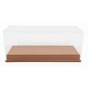 LUXBOX VETRINA DISPLAY BOX BASE IN ECOPELLE BEIGE - SYNTHETIC LEATHER BASE BEIGE - Lungh.LENGHT 16.5 cm  X Largh.WIDTH 7.4 cm X