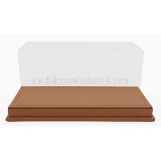LUXBOX VETRINA DISPLAY BOX BASE IN ECOPELLE BEIGE - SYNTHETIC LEATHER BASE BEIGE - Lungh.LENGHT 16.5 cm  X Largh.WIDTH 7.4 cm X