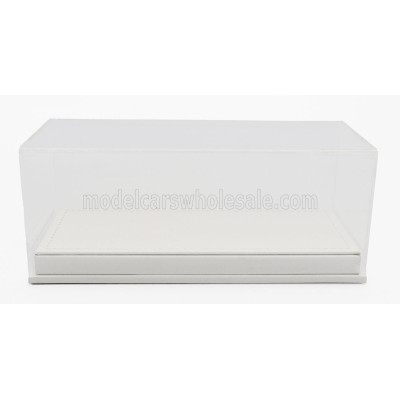 LUXBOX VETRINA DISPLAY BOX BASE IN ECOPELLE BIANCA - SYNTHETIC LEATHER BASE WHITE - Lungh.LENGHT 16.5 cm  X Largh.WIDTH 7.4 cm X