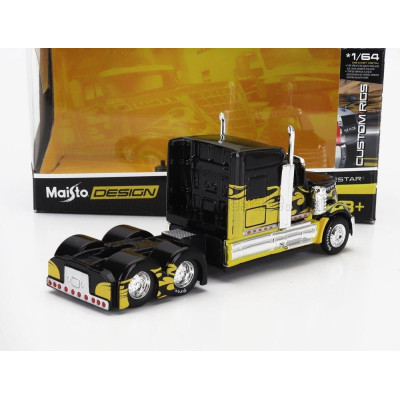MAISTO INTERNATIONAL LONESTAR TRACTOR TRUCK 3-ASSI 2010 - BLACK YELLOW 1/64