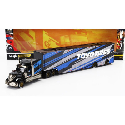MAISTO MACK ANTHEM TRUCK TOYO TIRES CAR TRANSPORTER 2020 - BLACK BLUE SILVER 1/64