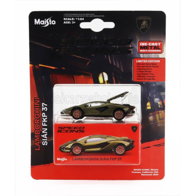 MAISTO LAMBORGHINI SIAN FKP 37 HYBRID 2020 - MATT GREEN 1/64