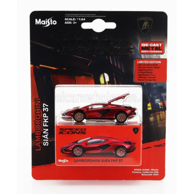 MAISTO LAMBORGHINI SIAN FKP 37 HYBRID 2020 - RED MET 1/64
