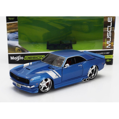 MAISTO CHEVROLET CAMARO Z/28 COUPE CUSTOM 1968 - BLUE 1/24
