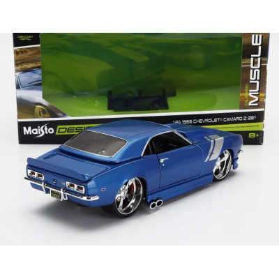 MAISTO CHEVROLET CAMARO Z/28 COUPE CUSTOM 1968 - BLUE 1/24
