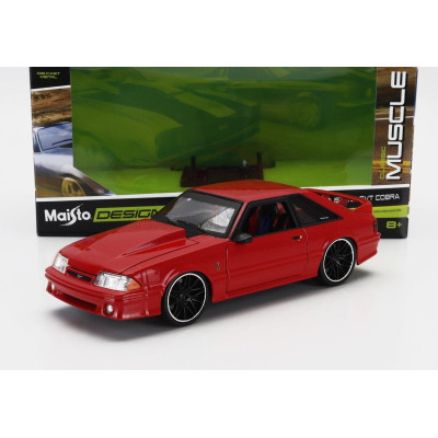MAISTO FORD USA MUSTANG SVT COBRA COUPE 1993 - RED 1/24