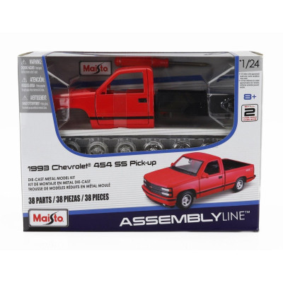 MAISTO CHEVROLET 454 SS PICK-UP 1993 - RED 1/24