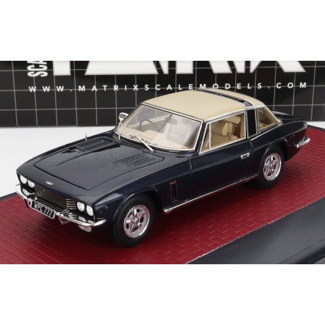 MATRIX SCALE MODELS JENSEN INTERCEPTOR SIII COUPE 1975 - BLUE BEIGE 1/43