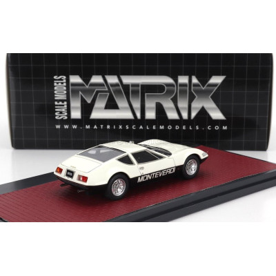 MATRIX SCALE MODELS MONTEVERDI HAI 450 GTS 1973 - WHITE BLACK 1/43